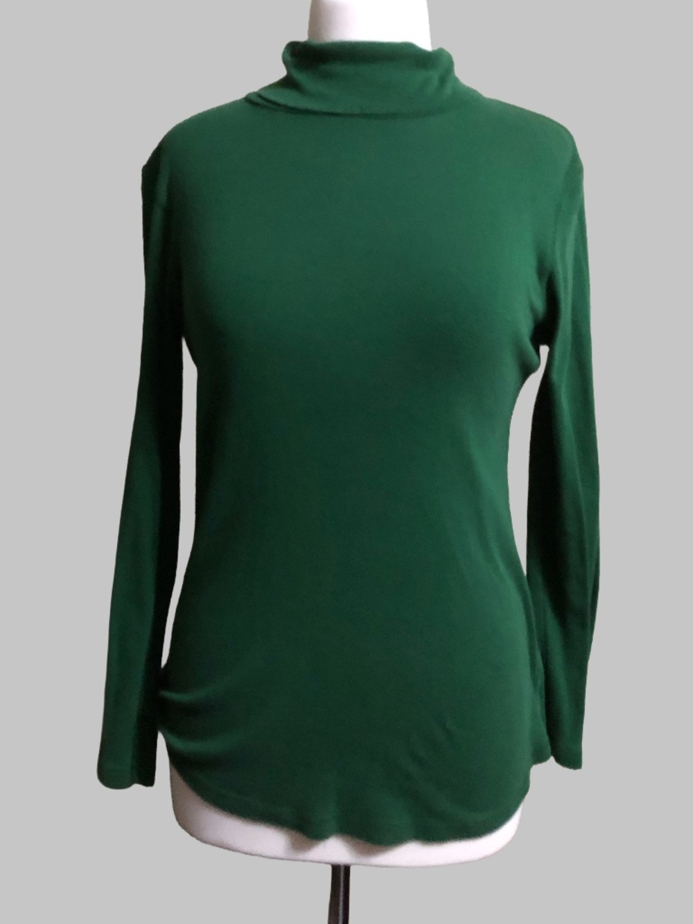 Vintage 2009 Old Navy Maternity Green Turtleneck Cotton Top M